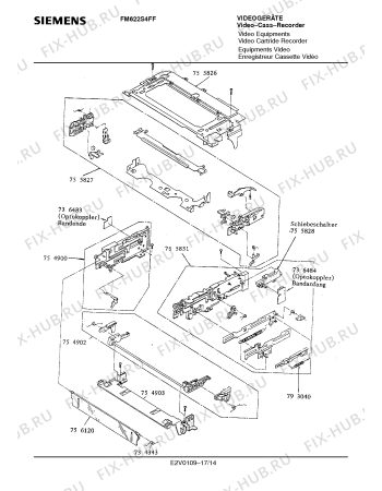 Взрыв-схема телевизора Siemens FM622S4FF - Схема узла 14