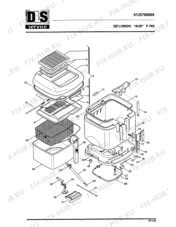 Схема №1 FRIGGITRICE RETTANGOLARE с изображением Руководство для электротостера DELONGHI 5725100800