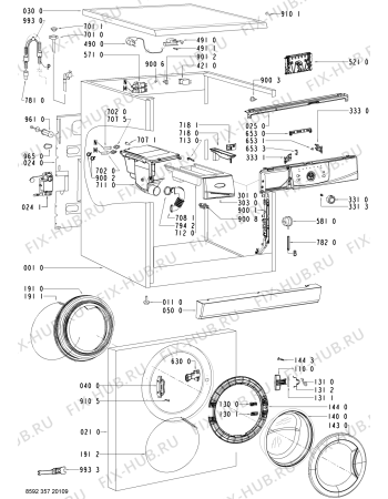 Схема №1 AWO 446 с изображением Микромодуль для стиральной машины Whirlpool 480111103111