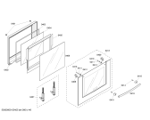 Схема №2 HBL3520UC с изображением Внешняя дверь для духового шкафа Bosch 00246542
