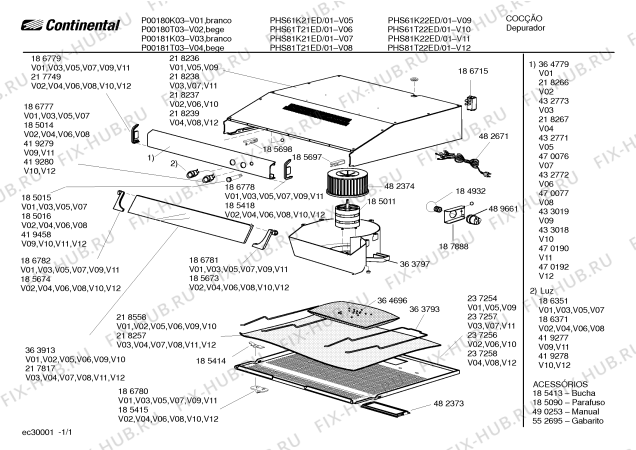 Схема №1 P00181T03 DEPUR MIRAGE с изображением Руководство Bosch 00185697