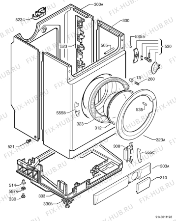 Взрыв-схема стиральной машины Rosenlew RTF3040 - Схема узла Housing 001