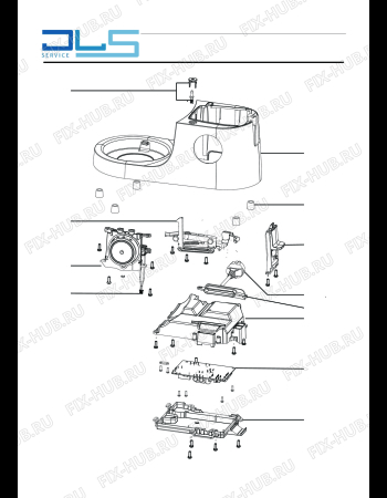 Взрыв-схема кухонного комбайна KENWOOD KVL8300S Kitchen Machine Titanium - XL - Схема узла 3