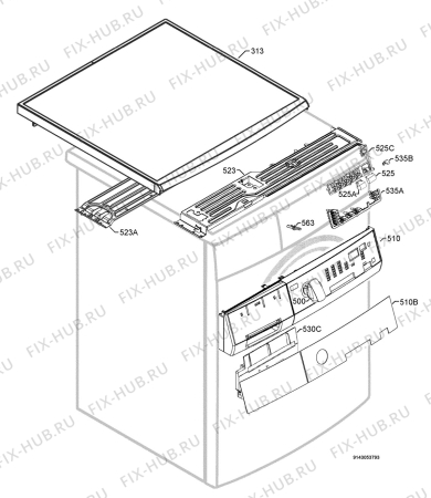 Схема №2 L5462DFL с изображением Модуль (плата) для стиральной машины Aeg 973914903211014