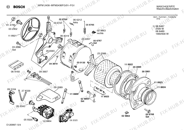 Схема №1 WFM2430FG WFM2430 с изображением Панель управления для стиралки Bosch 00286346