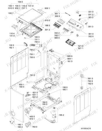 Схема №2 WOT24495NL с изображением Декоративная панель для стиральной машины Whirlpool 481010617282