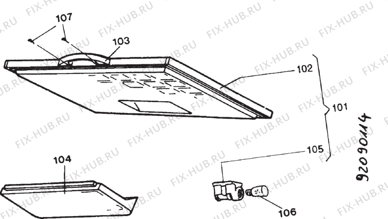 Взрыв-схема холодильника Electrolux EC1616M - Схема узла Section 2