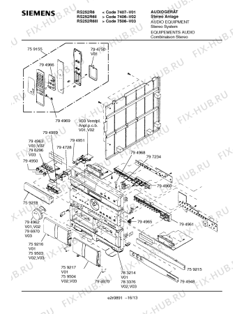 Схема №3 RS252R6 с изображением Лентопротяжный механизм для телевизора Siemens 00783209