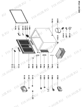 Схема №1 WH1700A (F090728) с изображением Дверь для холодильника Indesit C00329549