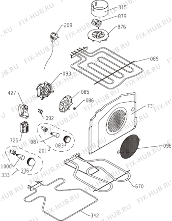 Схема №3 ZT16.0000 (138701, EV434-D544M) с изображением Дверца для плиты (духовки) Gorenje 139327