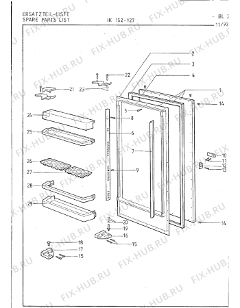 Схема №3 IK152127 с изображением Решетка для холодильника Bosch 00294348