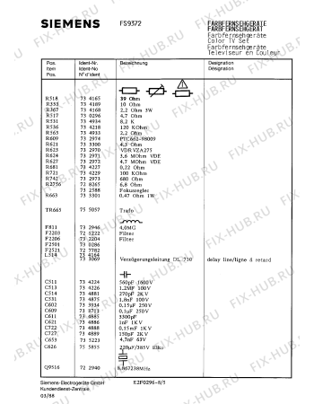 Схема №3 FS9372 с изображением Панель для телевизора Siemens 00782044