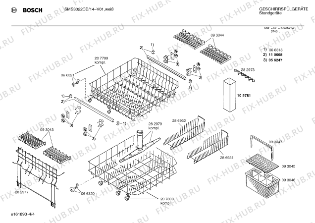 Схема №2 SMS3022CD с изображением Панель для посудомойки Bosch 00288241
