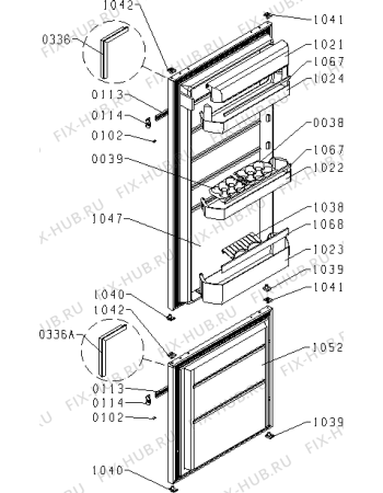 Взрыв-схема холодильника Upo RF52810i   -RF52810i (327032, G38001008) - Схема узла 02