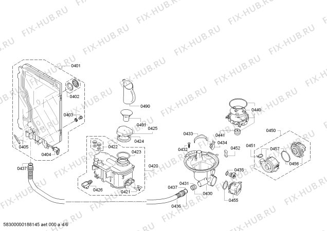 Схема №2 SMI53E15TC с изображением Передняя панель для электропосудомоечной машины Bosch 00795798