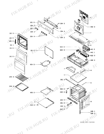 Схема №1 ESN 3411 IN/01 с изображением Кнопка для плиты (духовки) Whirlpool 481941128857