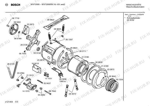 Схема №1 WVF2000RK BOSCH WVF2000 с изображением Часовой механизм для стиралки Bosch 00169218