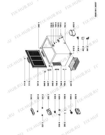 Схема №1 AFG522CH (F092294) с изображением Дверка для холодильной камеры Indesit C00339031