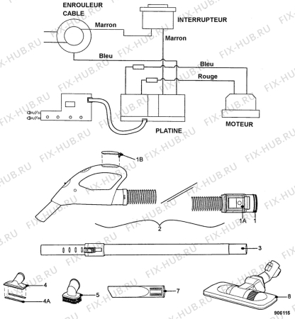 Взрыв-схема пылесоса Electrolux Z2580 - Схема узла Accessories