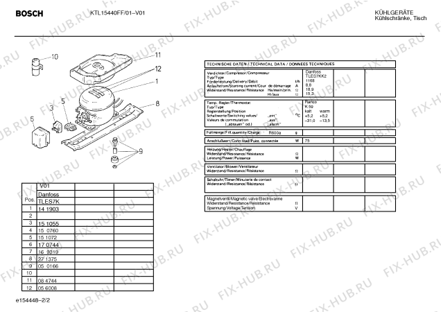 Взрыв-схема холодильника Bosch KTL15440FF - Схема узла 02