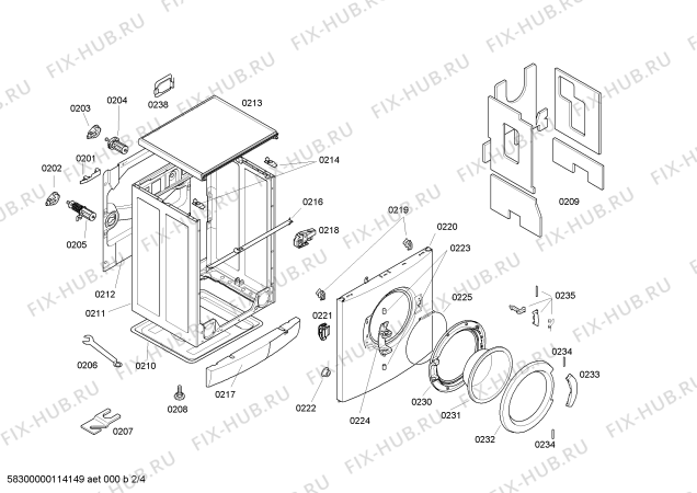 Схема №2 WFX3250DN Maxx Advantage WFX3250 с изображением Модуль (плата) Bosch 00433809