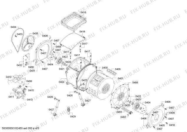 Взрыв-схема стиральной машины Bosch WOT24255PL, Serie 4 - Схема узла 04