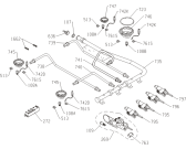 Схема №1 KN5705W (166017, K43D2-244ND) с изображением Трубка подачи газа для плиты (духовки) Gorenje 163234
