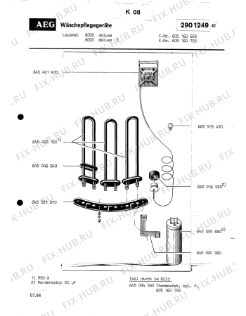 Взрыв-схема посудомоечной машины Aeg LAV8000 DELUXEE - Схема узла Section2