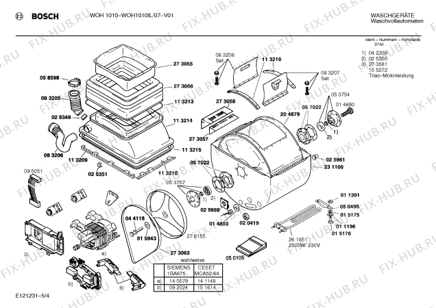 Схема №3 WOH1010SN, WOH1010 с изображением Вкладыш в панель для стиралки Bosch 00281911