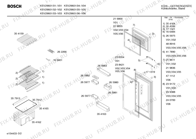 Взрыв-схема холодильника Bosch KSV29601 - Схема узла 02