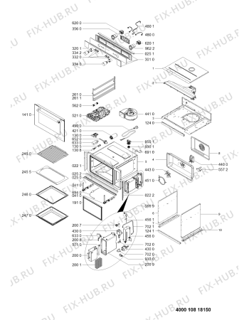 Схема №1 ECTM 8145/1 PT с изображением Панель для электропечи Whirlpool 481010816247