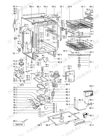 Схема №1 ADG 934/1 IX с изображением Обшивка для посудомоечной машины Whirlpool 481245379886
