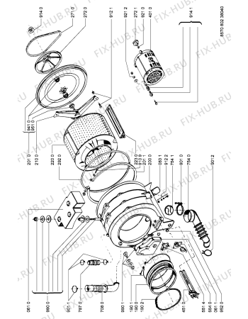 Схема №1 AWM 802 с изображением Ручка (крючок) люка для стиральной машины Whirlpool 481949869941