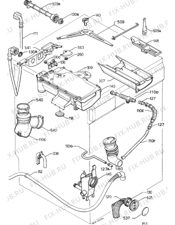 Взрыв-схема стиральной машины Zanussi Z8821SUPER I - Схема узла Hydraulic System 272