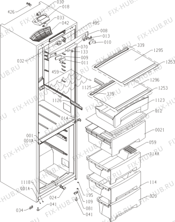 Схема №1 RKV6200FW (398080, HZS4066F) с изображением Обрамление полки для холодильника Gorenje 379263