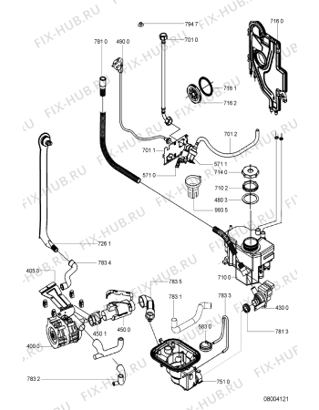 Схема №1 ADP 558/1 WH с изображением Ручка регулировки (кнопка) для электропосудомоечной машины Whirlpool 481290508837