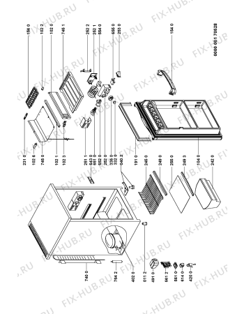 Схема №1 ART 2250/G с изображением Поддон для холодильной камеры Whirlpool 481941028857