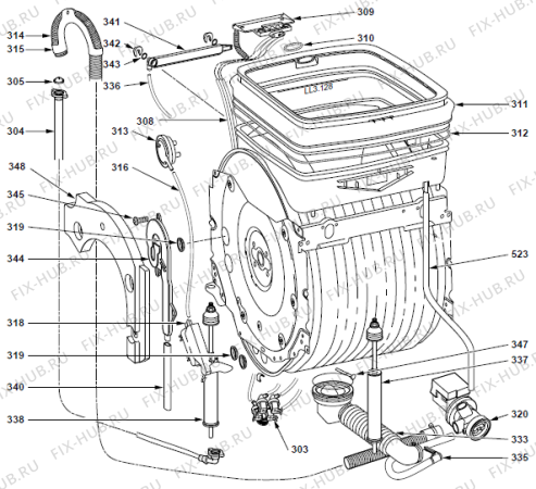 Схема №1 WTD63130 (258674, L10EWD111121) с изображением Датчик для стиральной машины Gorenje 269321