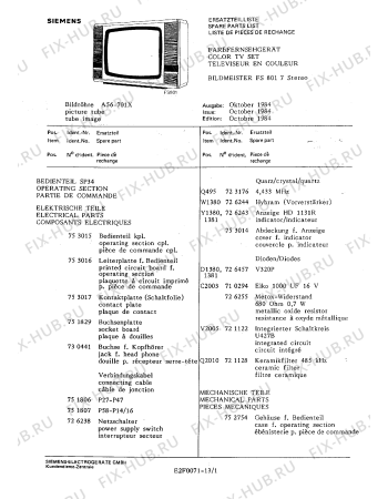 Взрыв-схема телевизора Siemens FS8017 - Схема узла 02
