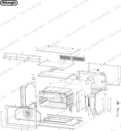 Взрыв-схема плиты (духовки) Delonghi Australia DE908MP - Схема узла 3