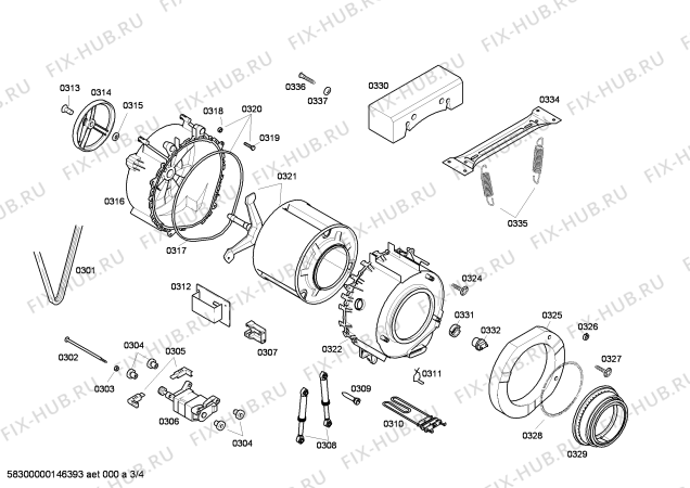 Схема №2 WM22000TI EXTRA50 с изображением Фиксирующее кольцо для стиральной машины Siemens 00420485