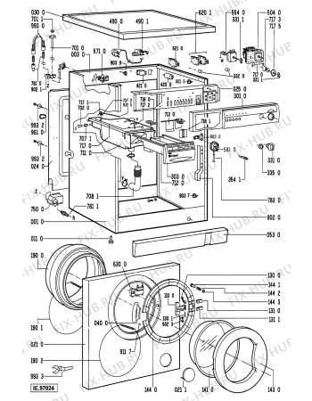 Схема №1 AWM 212 с изображением Кнопка, ручка переключения для стиралки Whirlpool 481941258625