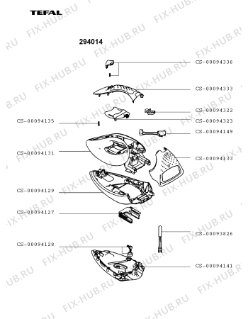 Схема №1 294014 с изображением Труба для электроутюга Tefal CS-00094116