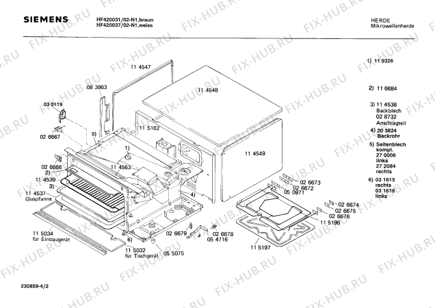 Схема №1 HF430051 с изображением Магнетрон Bosch 00083962