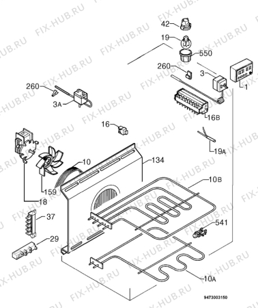 Взрыв-схема плиты (духовки) Zanussi ZCM630X - Схема узла Electrical equipment 268