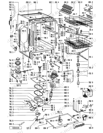 Схема №1 GSI 4765 TW-BR с изображением Обшивка для электропосудомоечной машины Whirlpool 481245379718
