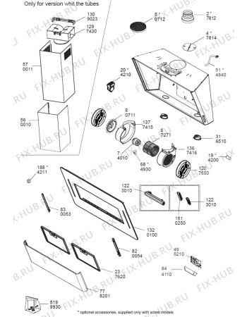 Схема №1 208355404730PRF00384 с изображением Спецнабор для вентиляции Whirlpool 482000099634