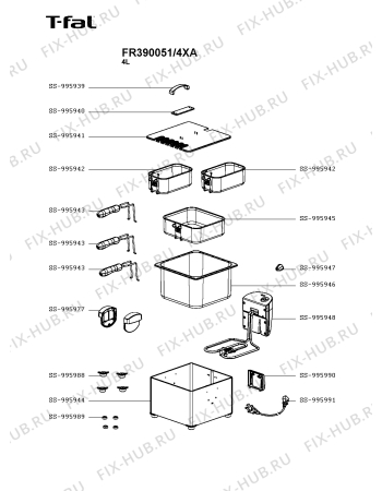 Схема №1 FR390051/4XA с изображением Ручка для тостера (фритюрницы) Seb SS-995943