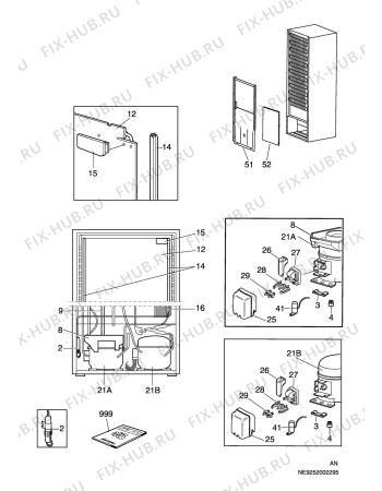 Взрыв-схема холодильника Electrolux ERB3516 - Схема узла C10 Cold, users manual