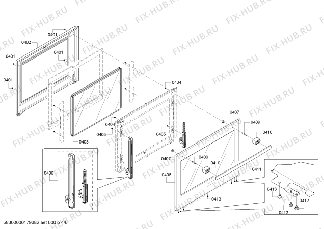 Взрыв-схема плиты (духовки) Bosch HBLP451UC Bosch - Схема узла 04